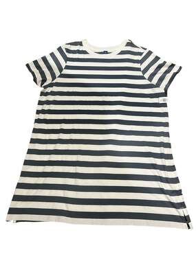 Old Navy Women's Blue White Striped T-Shirt Midi Dress XL Petite